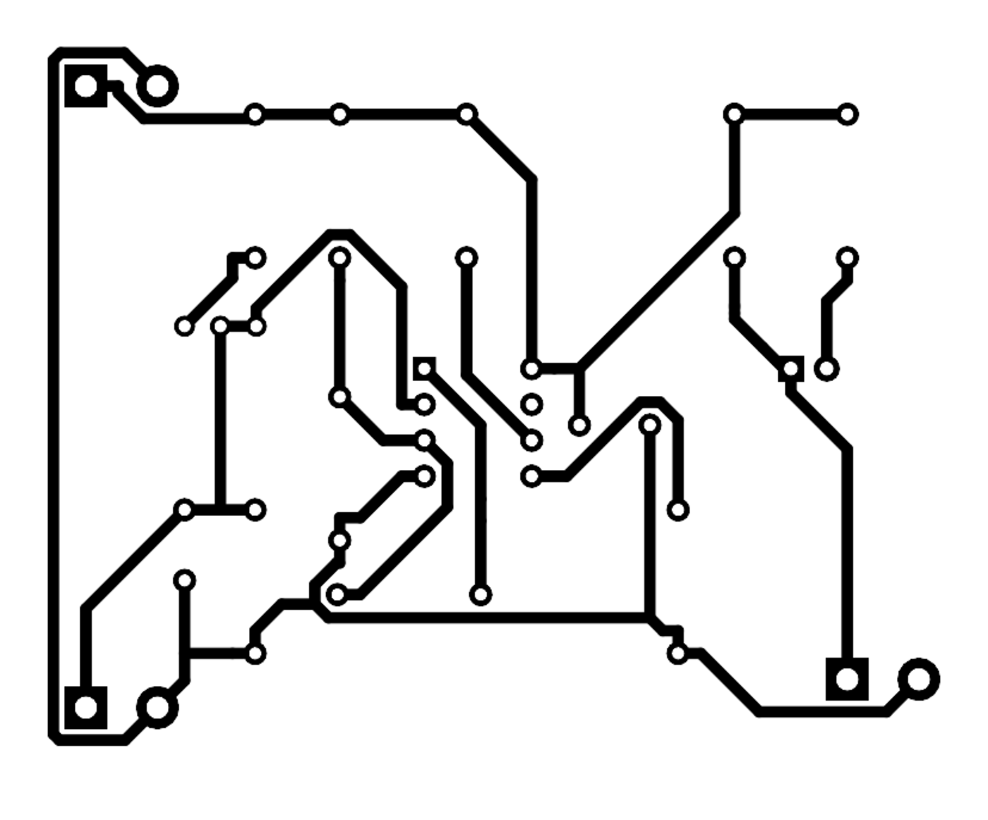 Lado do cobre da placa do sensor de luz com LM393