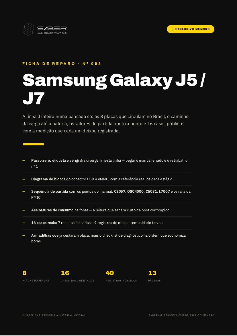 Capa da Ficha de Reparo Nº 093 — Samsung Galaxy J5 / J7