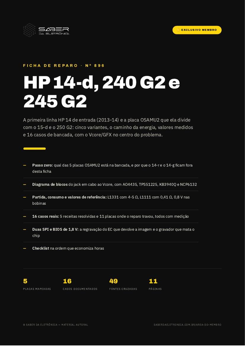 HP 14-d / 15-d e HP 240 G2 / 245 G2 / 250 G2 (placa OSAMU2, 2013-14) — Ficha de Reparo da placa