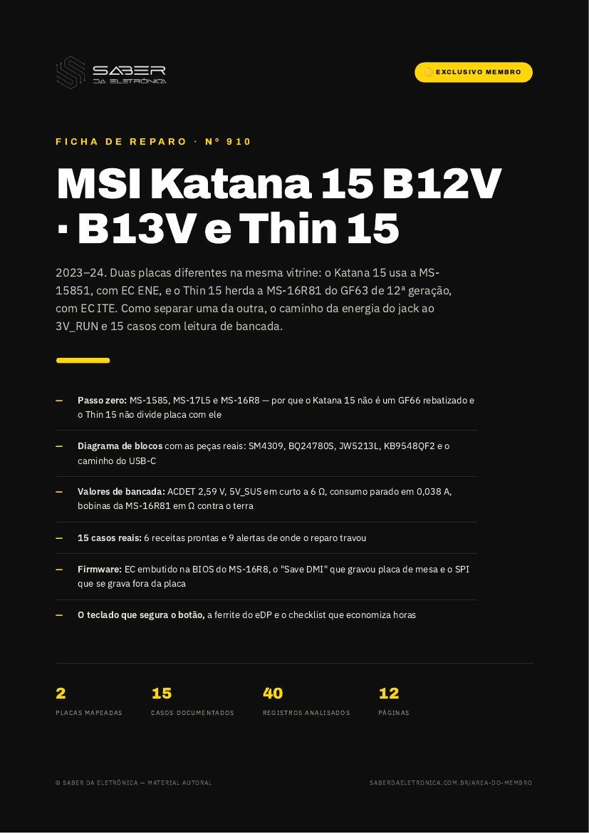 MSI Katana 15 B12V / B13V e MSI Thin 15 B12V (2023-24) — Ficha de Reparo da placa