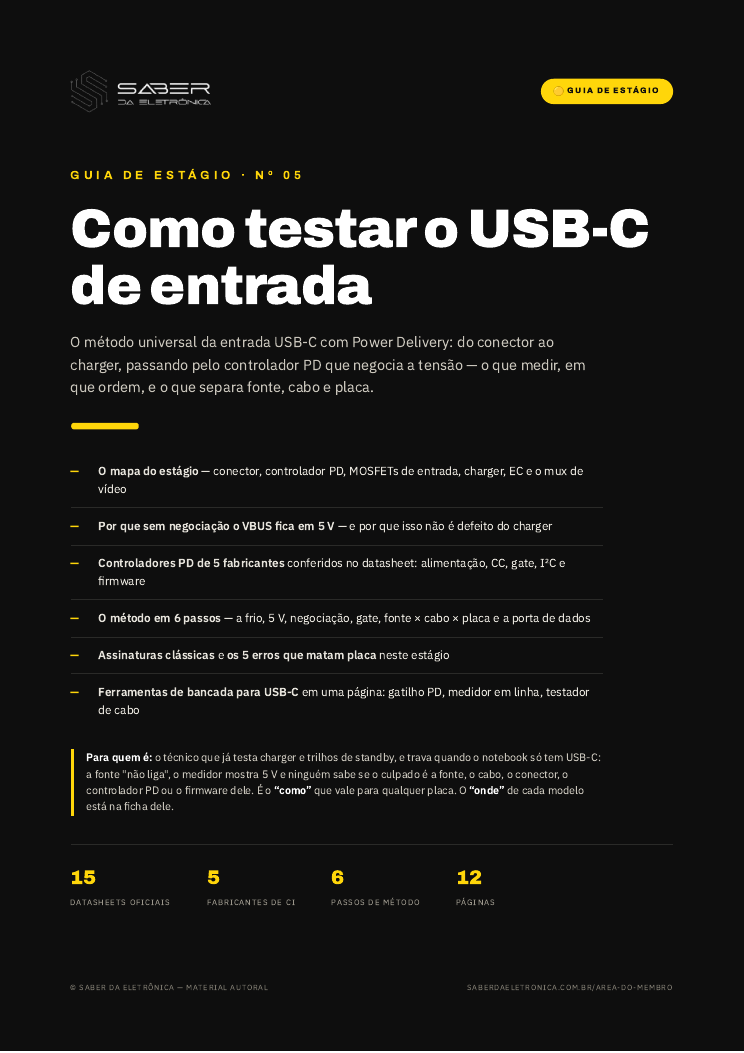 Capa: Como testar o USB-C de entrada (Power Delivery)